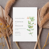 Minimalist Greenery Wedding Invitation