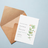 Minimalist Greenery Wedding Invitation