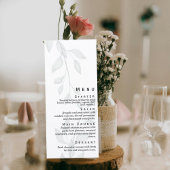 Minimalist Greenery Wedding Menu