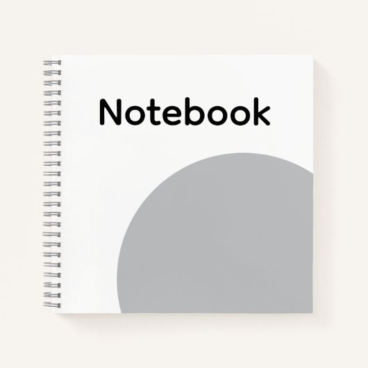 Minimalist Grey Circle Notebook Notitieboek (Voorkant)