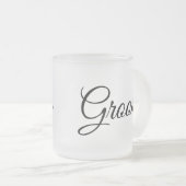 Minimalist Groom Frosted Glass Mug (Devant droit)