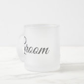 Minimalist Groom Frosted Glass Mug (Devant gauche)