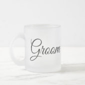 Minimalist Groom Frosted Glass Mug (Gauche)