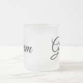 Minimalist Groom Frosted Glass Mug (Centre)