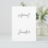 Minimalist Guest Name Table Card Place Card (Staand voorkant)