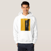 Minimalist Half-Cat Art Hoodie (Voorkant volledig)