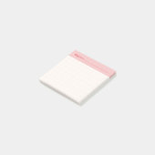 Minimalist HandDrawn Grid Topic Header Ballet Pink Post-it® Notes (Schuin)
