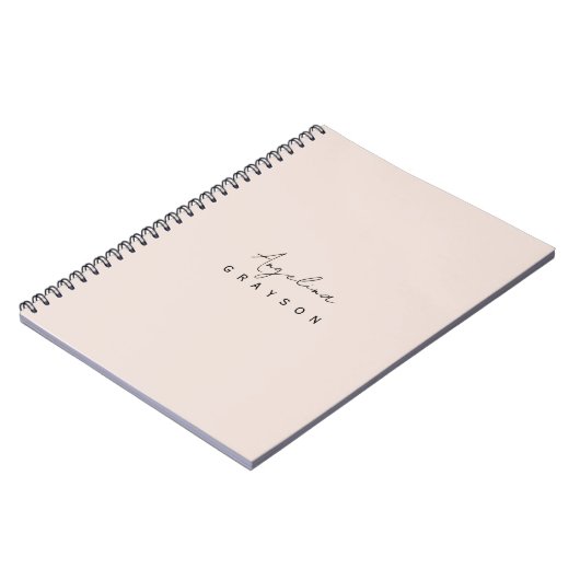 Minimalist handwritten script, simple and modern notitieboek (Linkerzijde)