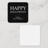 MINIMALIST HAPPY HALLOWEEN ENCLOSURE CARTES | CLAS (Devant / Derrière)