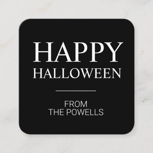 MINIMALIST HAPPY HALLOWEEN ENCLOSURE CARTES | CLAS (Devant)