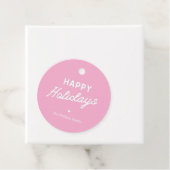Minimalist ׳Happy Holidays׳ Custom Christmas Bedankjes Labels (In situ)
