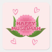Minimalist Happy Muslimah Sticker (Devant)