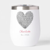 Minimalist Heart Fingerprint Personalized Name  (Avant)