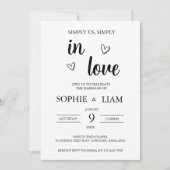 Minimalist Heart Wedding Invitation (Devant)
