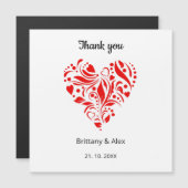 Minimalist Heart Wedding Thank You Card – Custom (Voorkant / Achterkant)