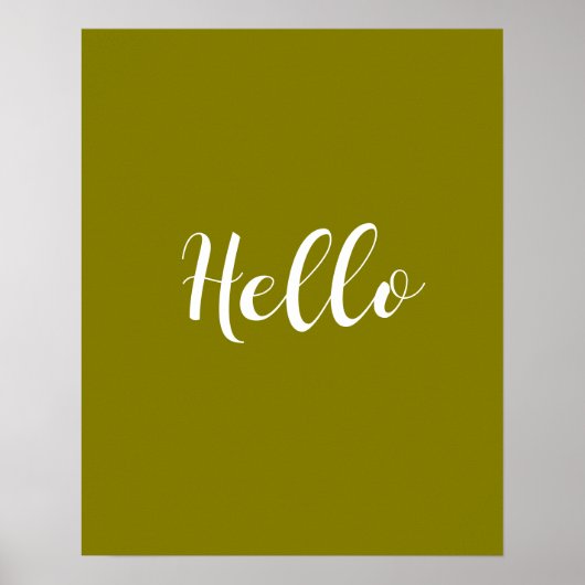Minimalist Hello Poster (Devant)