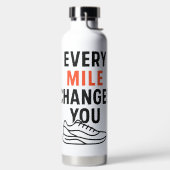 Minimalist Hiking Quotes Orange Black Text Waterfles (Links)