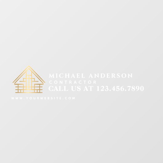 Minimalist Home Building Construction  Car Truck Raamsticker (Vel)