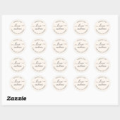 Minimalist Homemade with love thank you Sticker (Feuille)