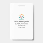 Minimalist Homeschool Student ID Badge with Photo (Arrière)