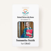 Minimalist Homeschool Student ID Badge with Photo (Devant)