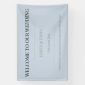 Minimalist Horizontal Dusky Blue Spandoek (Verticaal)