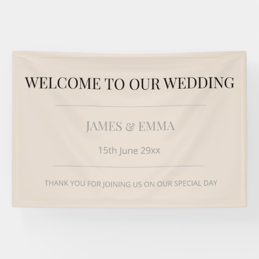 Minimalist Horizontal Soft Latte Spandoek (Horizontaal)