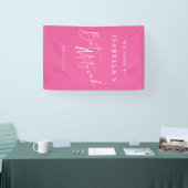 Minimalist Hot Pink Custom Bat Mitzvah Welcome Spandoek (Beurs)