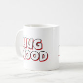 Minimalist “Hug Mood” Coffee Mug – Cute Quote (Devant gauche)