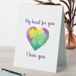 Minimalist Ik hou van je regenboogValentijnsdag