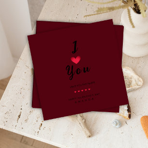 Minimalist Ik hou van je Valentijns kaart