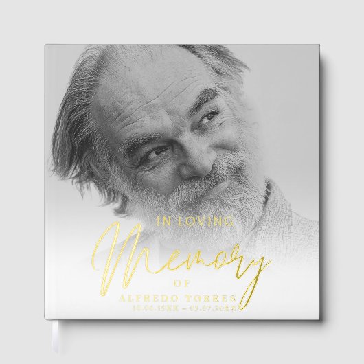 Minimalist In Loving Memory Funeral Gastenboek (Voorkant)