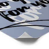 Minimalist Inspirational Quote Poster Print - Blue (Coin)