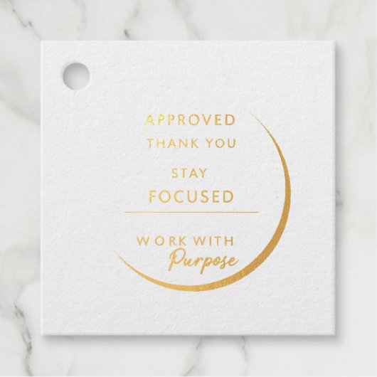Minimalist Inspirational Stamp | Modern Office & H Bedankjes Labels (Voorkant)