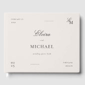 Minimalist Ivory Editorial Wedding Gastenboek (Voorkant)