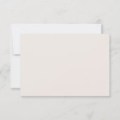 Minimalist Ivory Editorial Wedding RSVP Card (Dos)