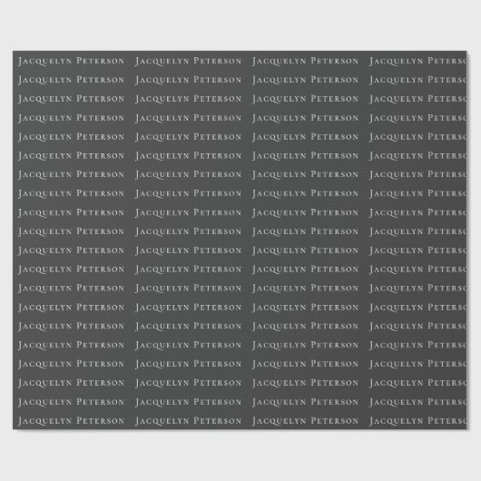 Minimalist Jet Black Plain Elegant Modern Cadeaupapier (Vlak)