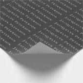 Minimalist Jet Black Plain Elegant Modern Cadeaupapier (Hoek)