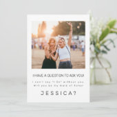 Minimalist, jij bent mijn Maid of Honor-Kaart Kaart (Staand voorkant)