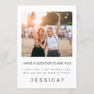 Minimalist, jij bent mijn Maid of Honor-Kaart Kaart