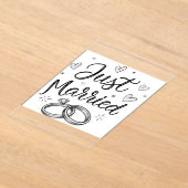 Minimalist Just Married Wedding Invitation (Poser)