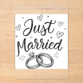 Minimalist Just Married Wedding Invitation (Recto)