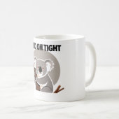 Minimalist Koala "Hold On Tight" Koffiemok (Voorkant rechts)