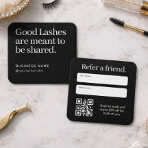 Minimalist Lash Salon Verwijs een Vriend QR Code