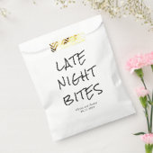 Minimalist Late Night Bites Wedding Bedankzakje (Gezegeld)