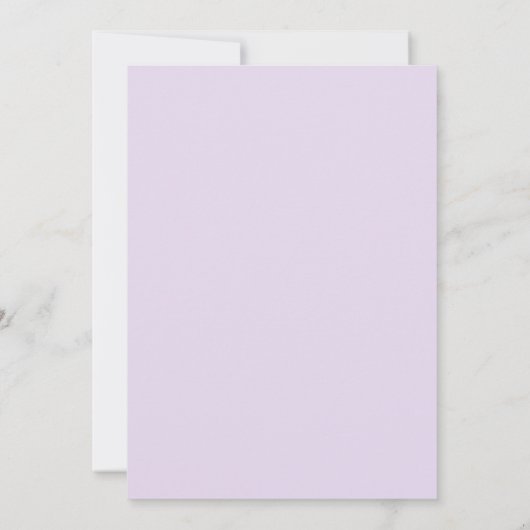 Minimalist Lavender and Gold 50th Birthday Kaart (Achterkant)