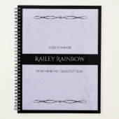 Minimalist Lavender Black Monogrammed Co-worker (Devant)