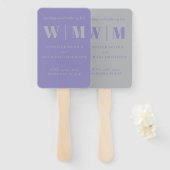 Minimalist Lavender Silver Simple Wedding celeb Handwaaier (Voorkant en achterkant)