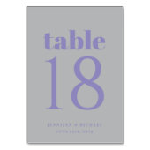 Minimalist Lavender Silver Simple Wedding Seating Kaart (Achterkant)