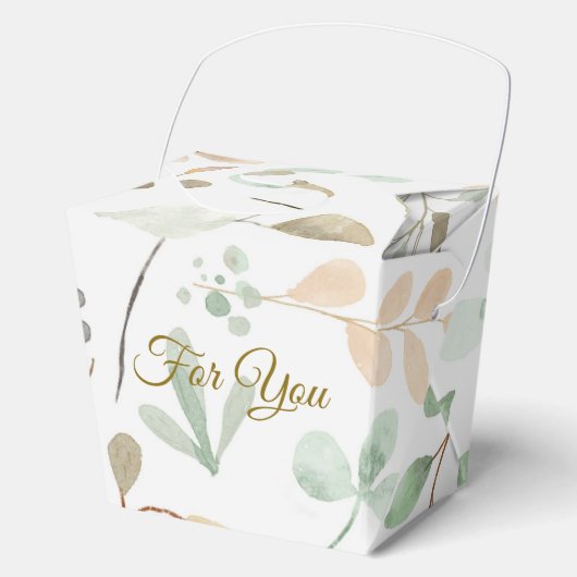 Minimalist Leaves Pattern Favor Box Bedankdoosjes (Voorkant)